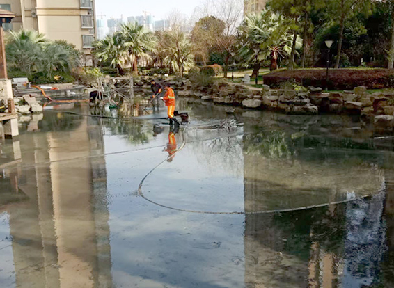 临邑景观池淤泥清理